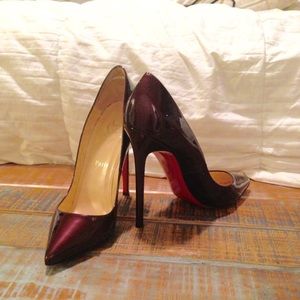 Wine colored Christian Louboutins size 39